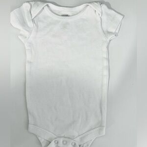 White Short-Sleeve Baby Bodysuit